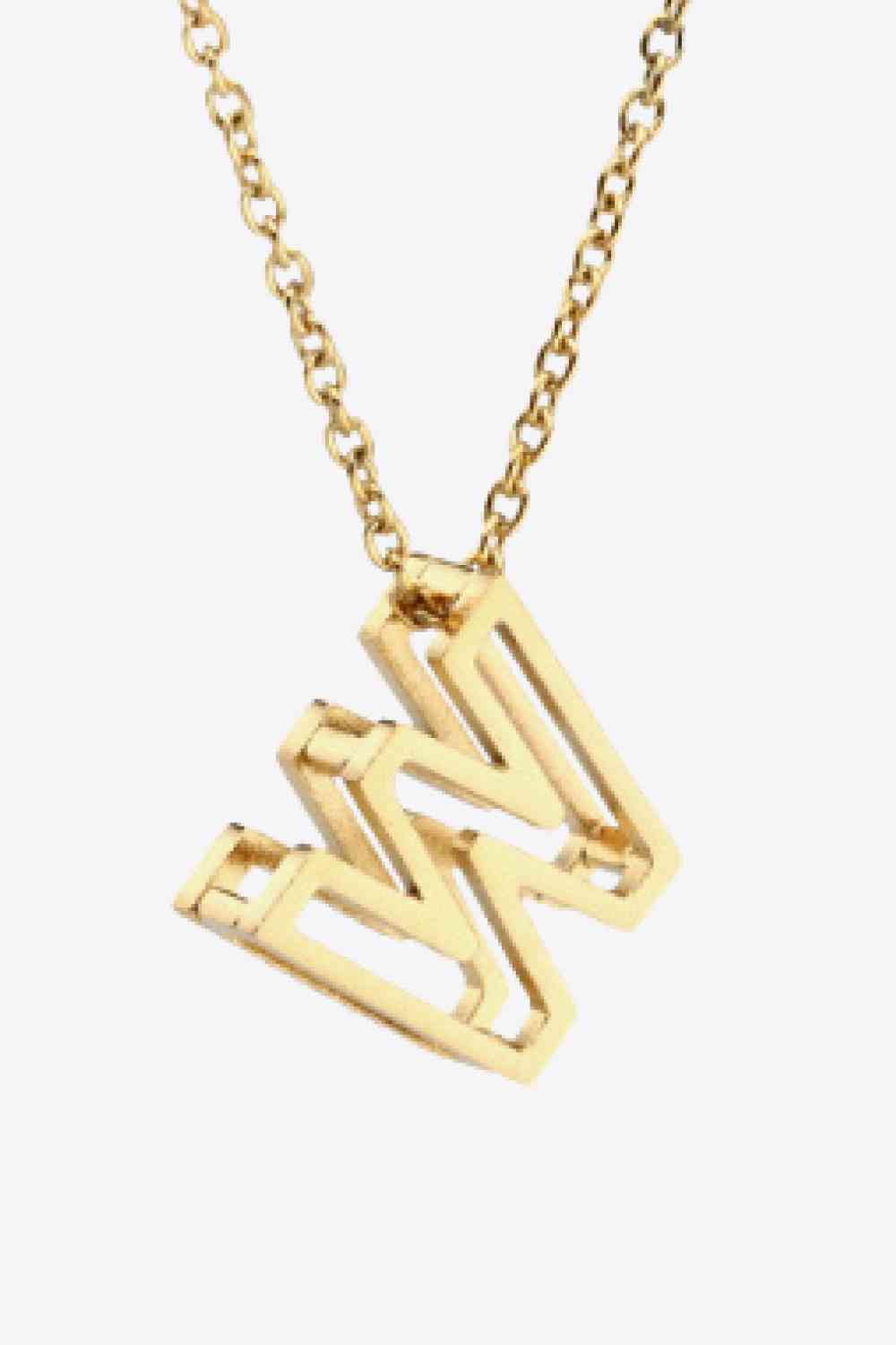 U to Z Letter Pendant Necklace