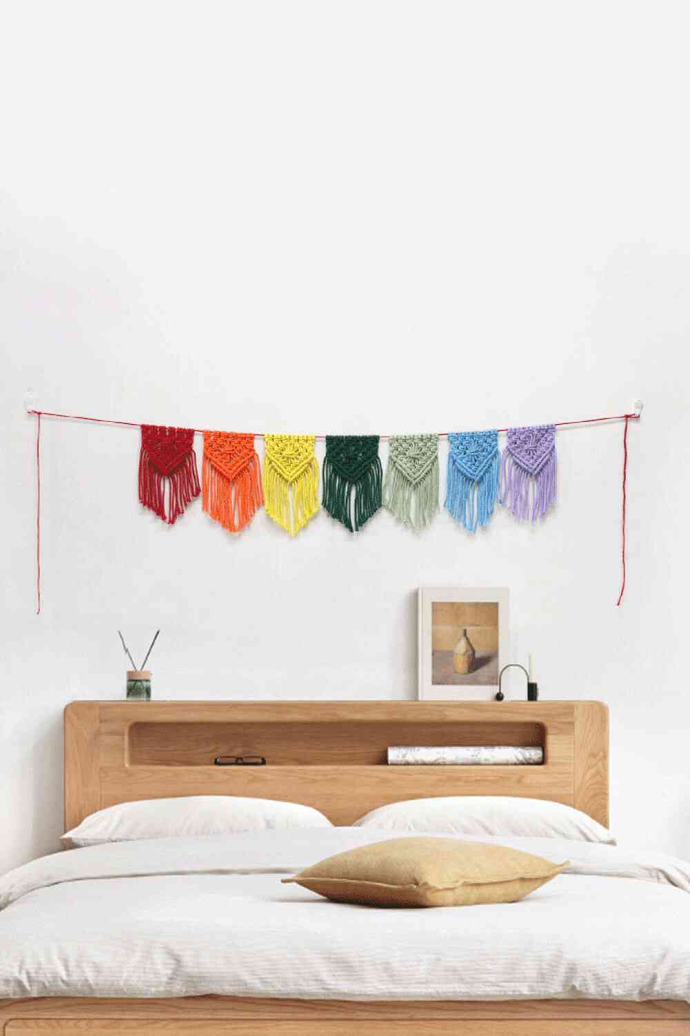 Rainbow Macrame Banner