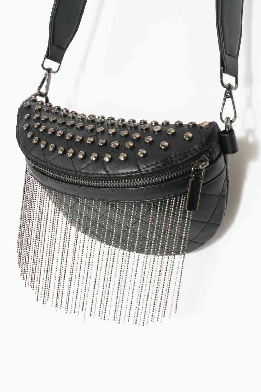 Adored PU Leather Studded Sling Bag