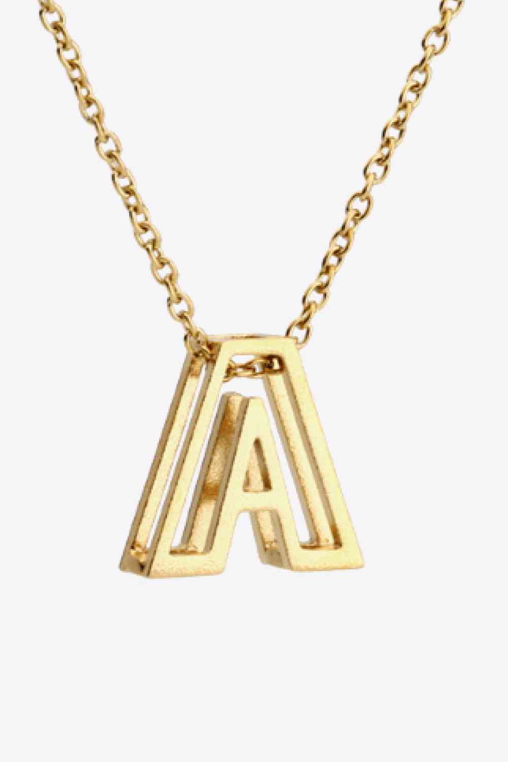 A to J Letter Pendant Necklace