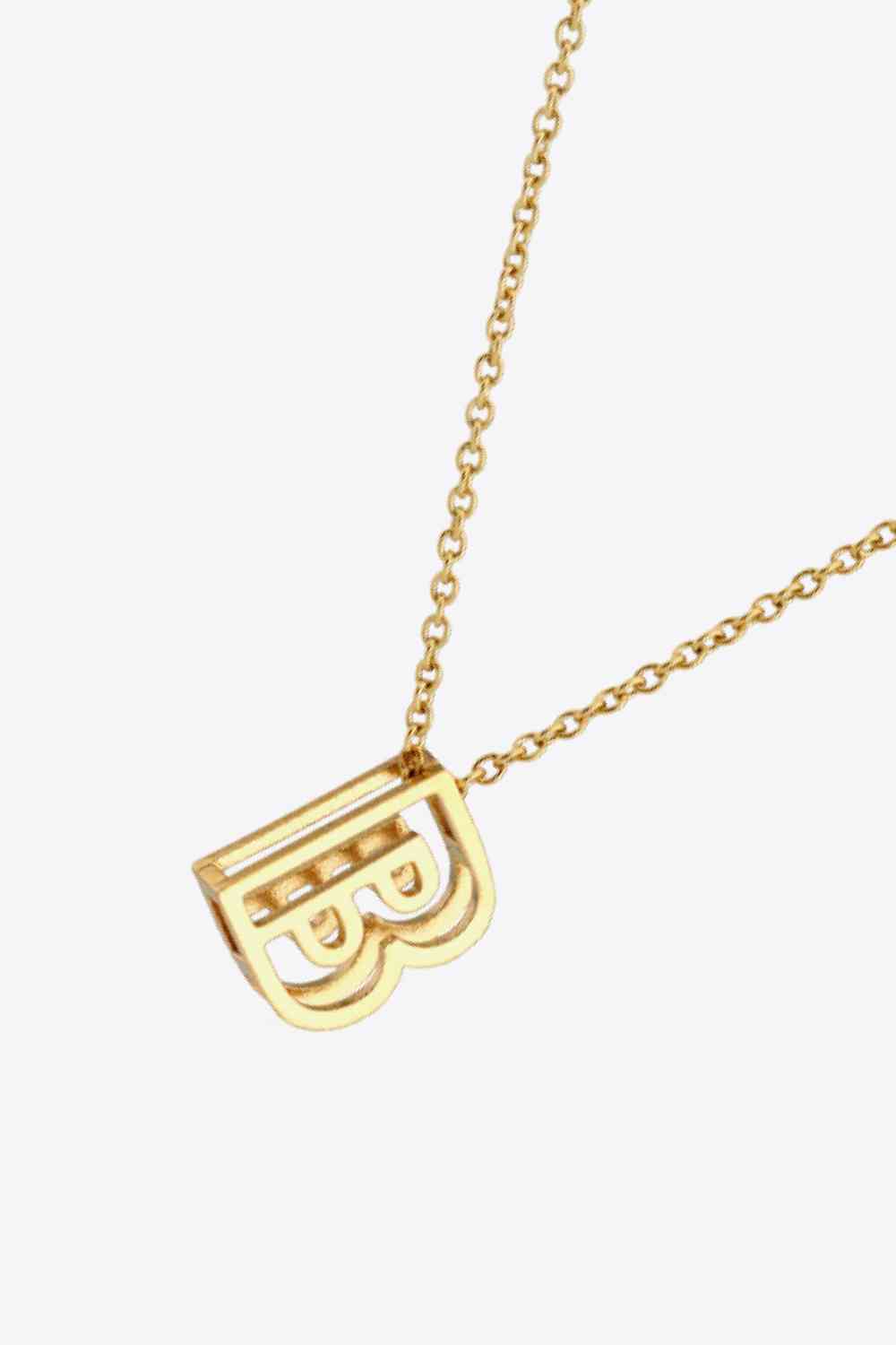 A to J Letter Pendant Necklace