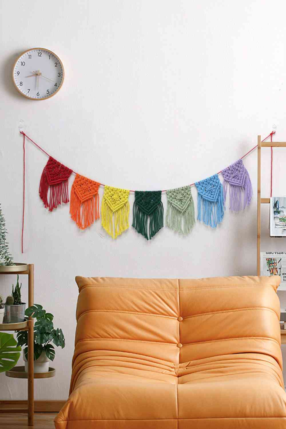 Rainbow Macrame Banner