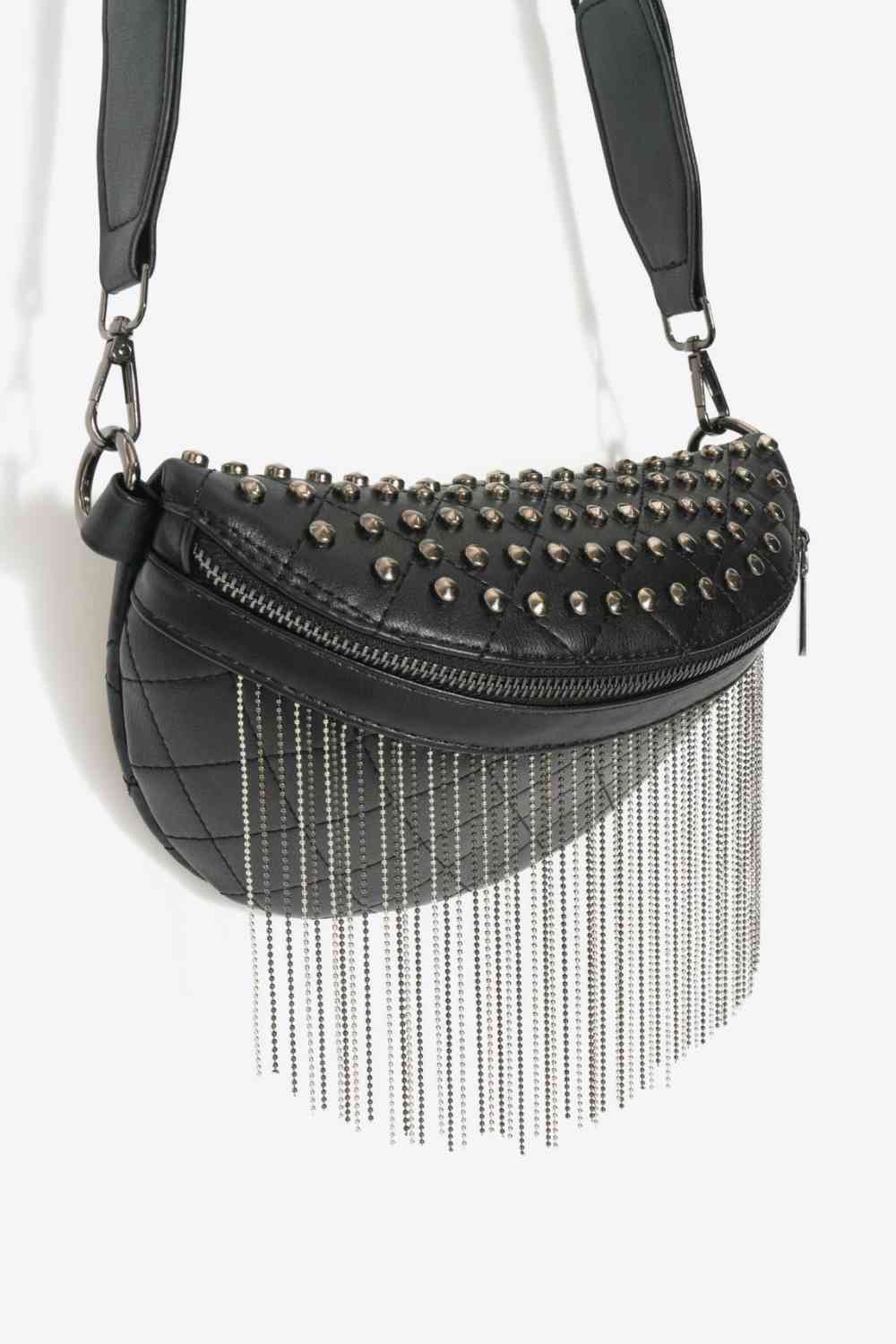 Adored PU Leather Studded Sling Bag