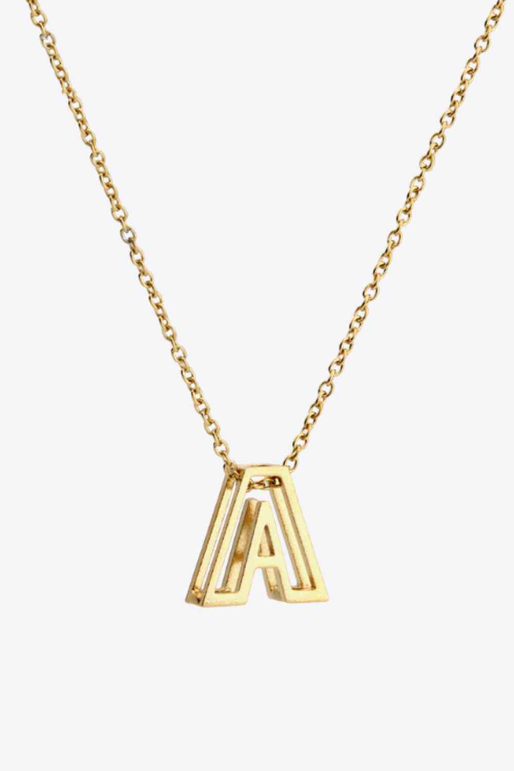 A to J Letter Pendant Necklace