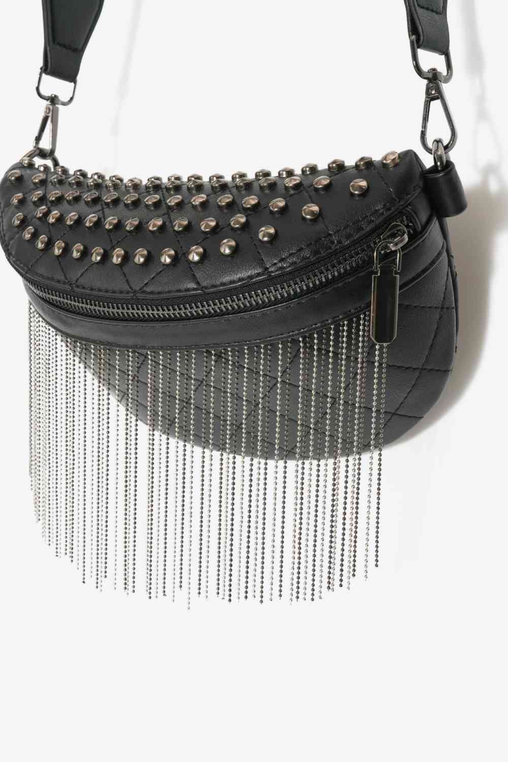 Adored PU Leather Studded Sling Bag