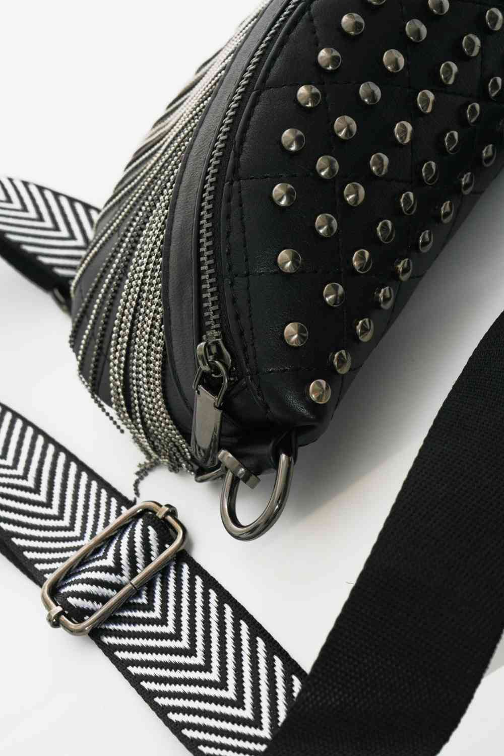 Adored PU Leather Studded Sling Bag